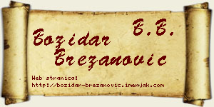Božidar Brezanović vizit kartica